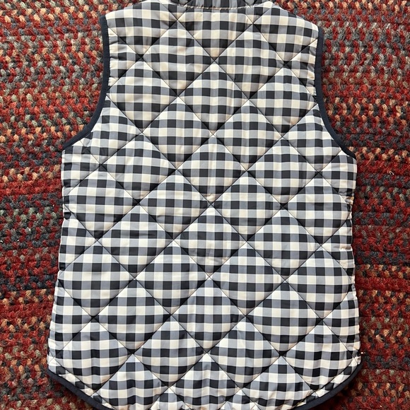 JCrew Mercantile Blue Check Quilted Vest Size XS - Picture 3 of 6